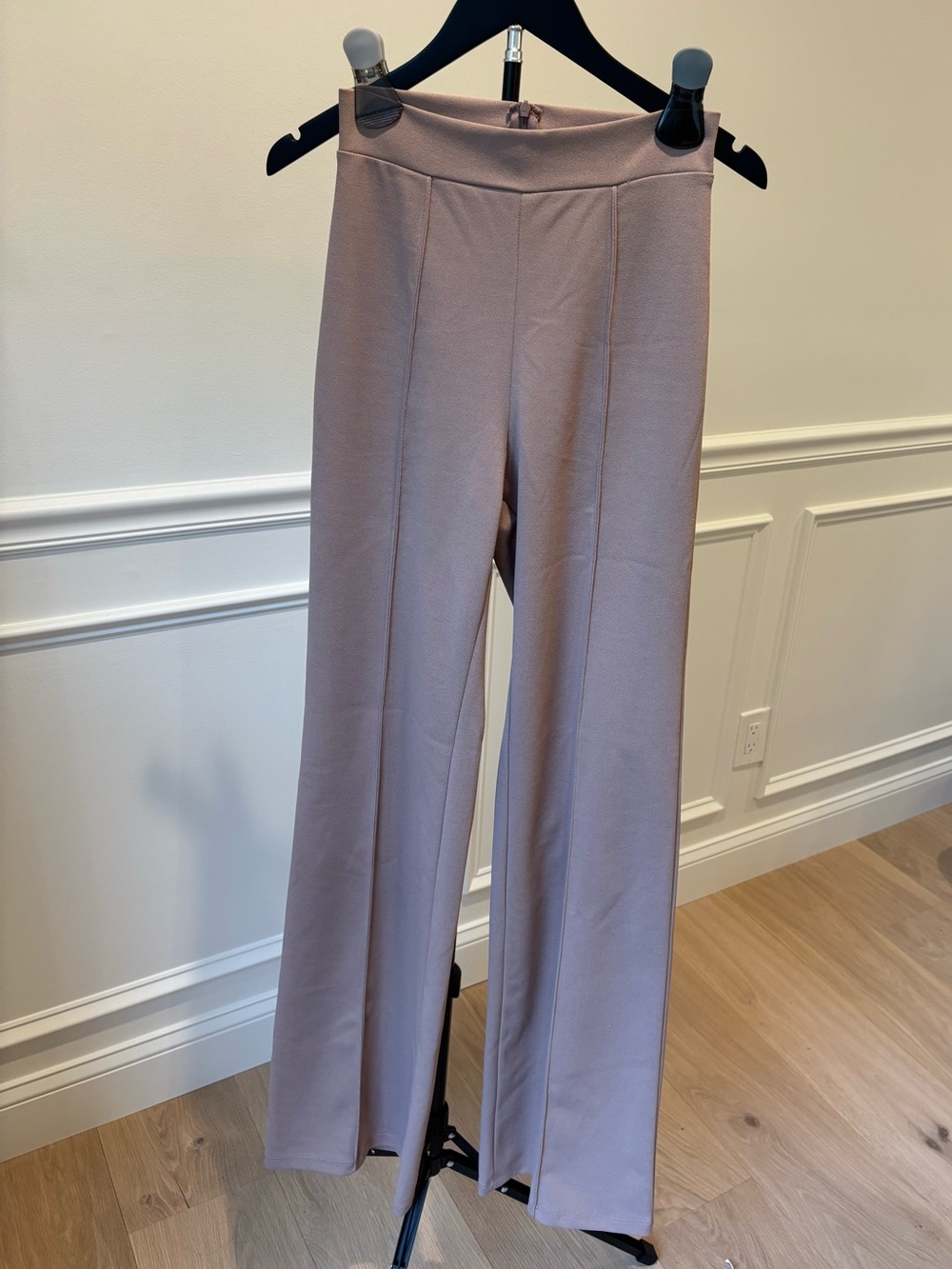 Fashion Nova High-Rise Wide-Leg Pants in Dusty Mauve